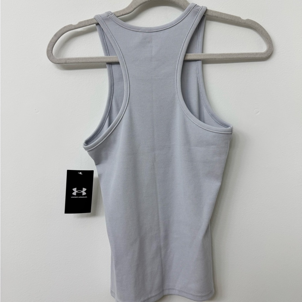 Under Armour Light Gray Ribbed Tank - Picture 2 of 3